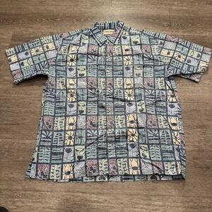 Cooke Street Shirt‎ Mens Large Button Up Vintage Cotton Multicolor Floral Camp